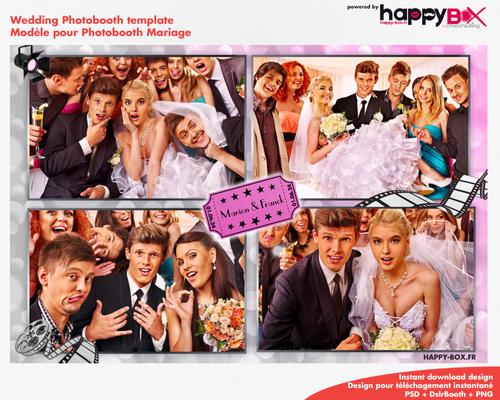 Wedding photobooth  movie / cinema theme, 4x6 (10x15cm), 4 photos
