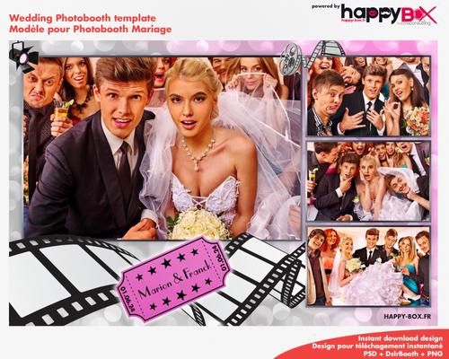 Wedding photobooth  movie / cinema theme, 4x6 (10x15cm), 4 photos