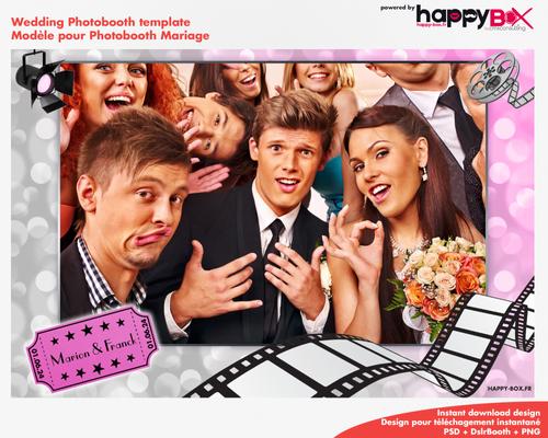 Wedding photobooth  movie / cinema theme, 4x6 (10x15cm), 1 photo