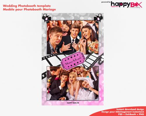 Wedding photobooth  movie / cinema theme, 4x6 (10x15cm), 2 photos