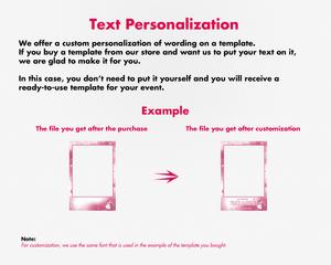 Wedding photobooth  modern, romantic, pink, 4x6 (10x15cm), 1 photo