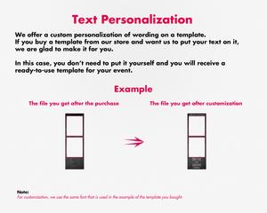 Wedding photobooth  modern, romantic, pink and black, 2x6 (5x15cm), 2 photos