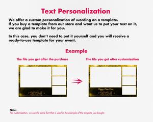 New year's eve photobooth  2024  2024, black & gold, fireworks, 4x6 (10x15cm), 4 photos