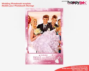 Wedding photobooth  modern, romantic, pink, 4x6 (10x15cm), 1 photo