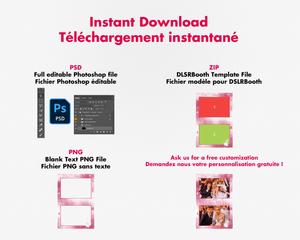 Wedding photobooth  modern, romantic, pink, 4x6 (10x15cm), 2 photos