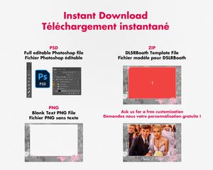 Wedding photobooth  romantic, pink, trip theme, 4x6 (10x15cm), 1 photo