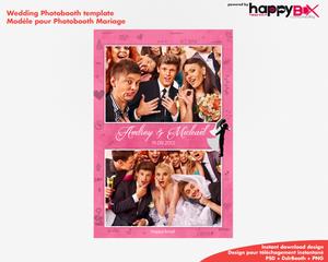 Photobooth Mariage romantique, moderne, rose, pastel, 4x6 (10x15cm), 2 photos
