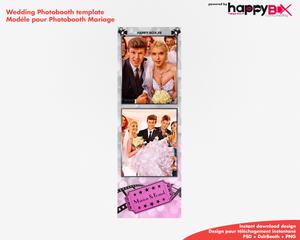 Wedding photobooth  movie / cinema theme, 2x6 (5x15cm), 2 photos