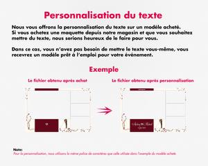 Photobooth Mariage moderne, theme fleurs, marron bordeaux, 4x6 (10x15cm), 4 photos