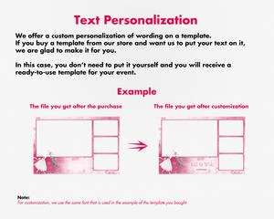 Wedding photobooth  modern, romantic, pink, 4x6 (10x15cm), 4 photos