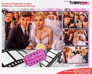 Wedding photobooth  movie / cinema theme, 4x6 (10x15cm), 4 photos