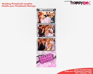 Wedding photobooth  movie / cinema theme, 2x6 (5x15cm), 3 photos