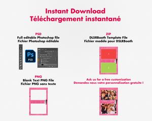 Photobooth Mariage romantique, moderne, rose, pastel, 4x6 (10x15cm), 2 photos