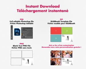 Wedding photobooth  romantic, bride and groom, French theme, 4x6 (10x15cm), 3 photos