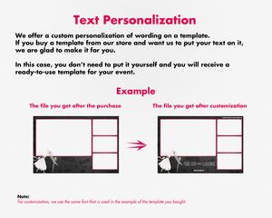 Wedding photobooth  modern, romantic, pink and black, 4x6 (10x15cm), 4 photos
