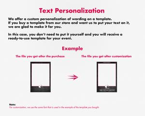 Wedding photobooth  modern, romantic, pink and black, 4x6 (10x15cm), 1 photo