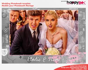 Wedding photobooth  romantic, pink, trip theme, 4x6 (10x15cm), 1 photo