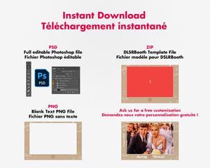 Photobooth Mariage romantique, vintage, liège, doodles, 4x6 (10x15cm), 1 photo