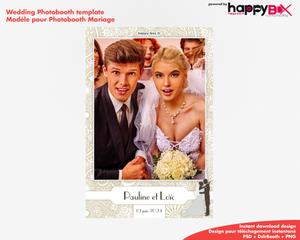 Photobooth Mariage thème paisley, ornements et fleurs, 4x6 (10x15cm), 1 photo