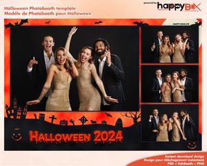 Halloween photobooth  orange, pumpkin, graves, cross, 4x6 (10x15cm), 4 photos