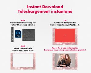 Photobooth Anniversaire rose, paillettes, moderne, 30 ans, girly, 4x6 (10x15cm), 1 photo