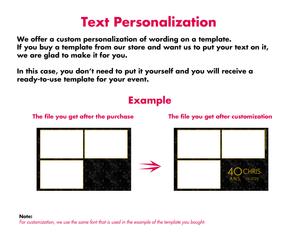 Birthday photobooth  black, gold, modern, 40 years old, 4x6 (10x15cm), 3 photos