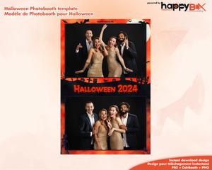 Halloween photobooth  orange, pumpkin, graves, cross, 4x6 (10x15cm), 2 photos