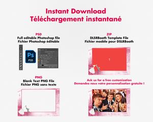 Wedding photobooth  modern, romantic, pink, 4x6 (10x15cm), 1 photo