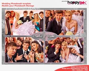 Wedding photobooth  romantic, pink, trip theme, 4x6 (10x15cm), 4 photos