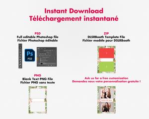 Photobooth Anniversaire 20 ans, fete, flamand rose et ananas, 4x6 (10x15cm), 2 photos