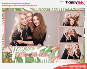 Birthday photobooth  20 years old, party, pink floyd and pineapple, 4x6 (10x15cm), 4 photos
