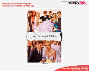 Photobooth Mariage romantique, modern, simple avec couple, 4x6 (10x15cm), 2 photos
