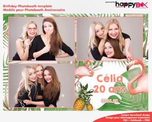 Birthday photobooth  20 years old, party, pink floyd and pineapple, 4x6 (10x15cm), 3 photos