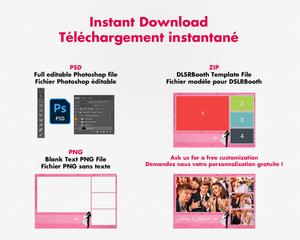 Photobooth Mariage romantique, moderne, rose, pastel, 4x6 (10x15cm), 4 photos