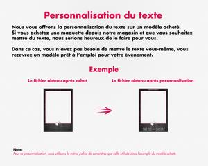 Wedding photobooth  modern, romantic, pink and black, 4x6 (10x15cm), 1 photo