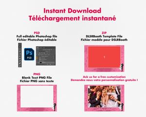 Photobooth Mariage romantique, moderne, rose, pastel, 4x6 (10x15cm), 1 photo