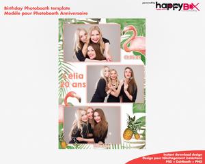 Birthday photobooth  20 years old, party, pink floyd and pineapple, 4x6 (10x15cm), 3 photos