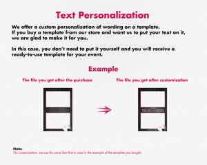 Wedding photobooth  modern, romantic, pink and black, 4x6 (10x15cm), 2 photos