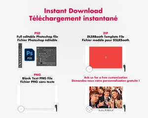 Photobooth Mariage romantique, modern, simple avec couple, 4x6 (10x15cm), 1 photo