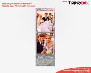 Wedding photobooth  romantic, pink, trip theme, 2x6 (5x15cm), 2 photos