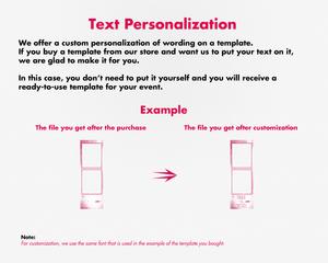 Wedding photobooth  modern, romantic, pink, 2x6 (5x15cm), 2 photos