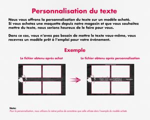 Wedding photobooth  modern, romantic, pink and black, 4x6 (10x15cm), 4 photos