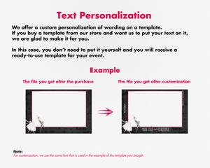 Wedding photobooth  modern, romantic, pink and black, 4x6 (10x15cm), 1 photo